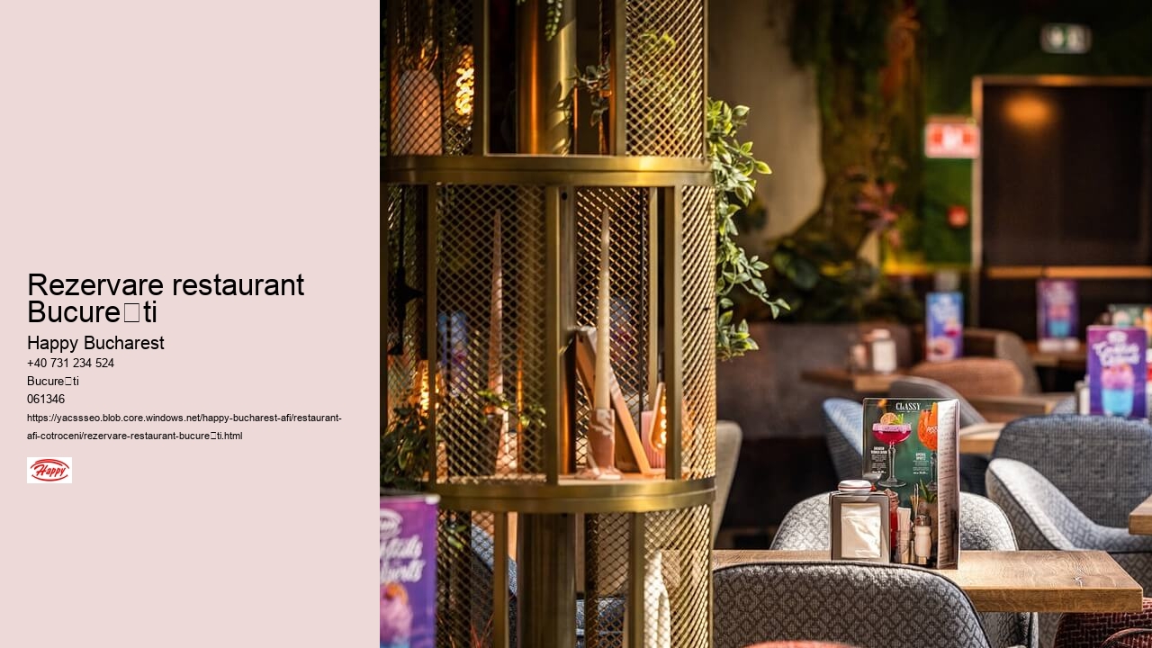 Rezervare restaurant București